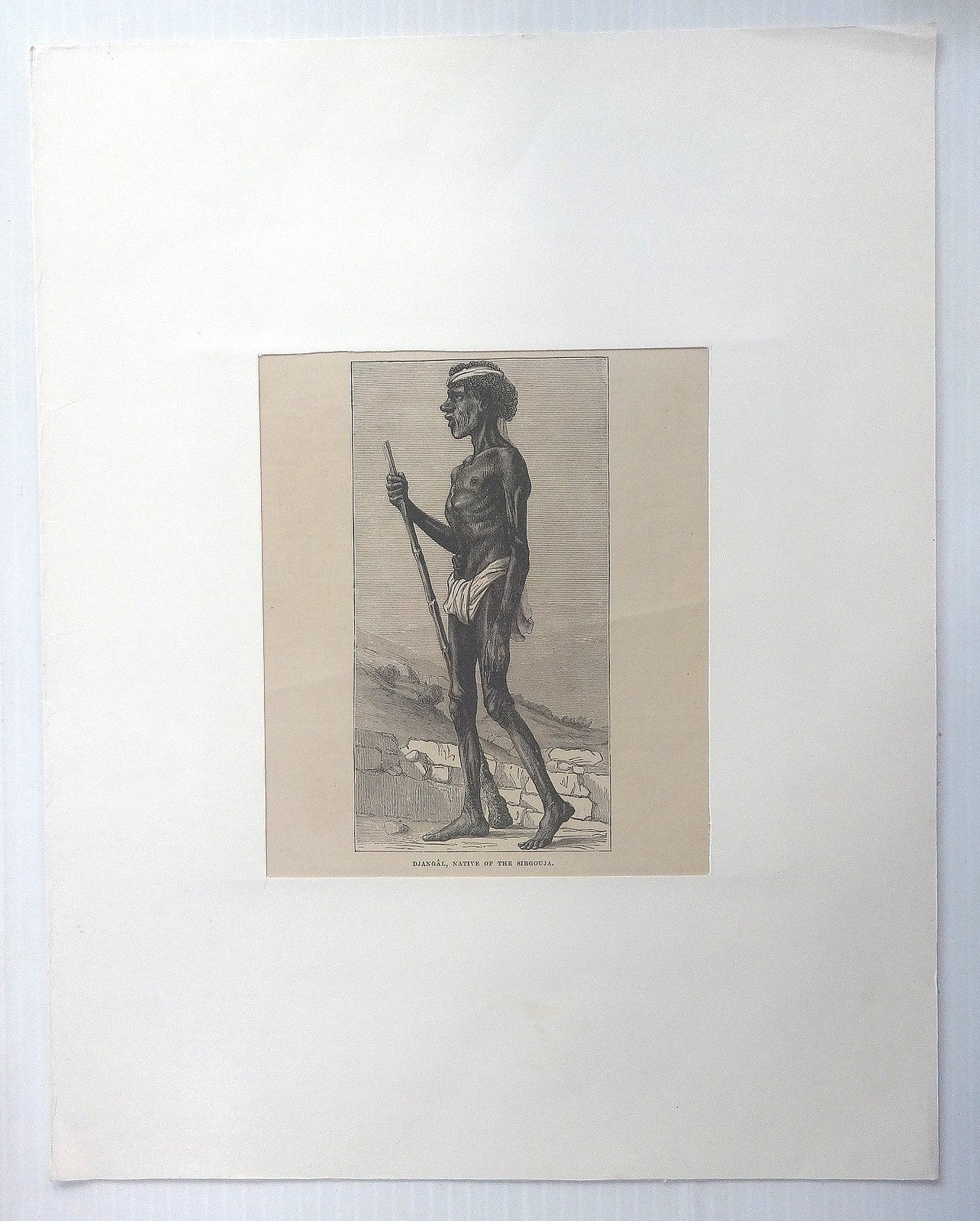 India Djangal Native of the Sirgouja 19th Century Engraving 14cm x 16cm