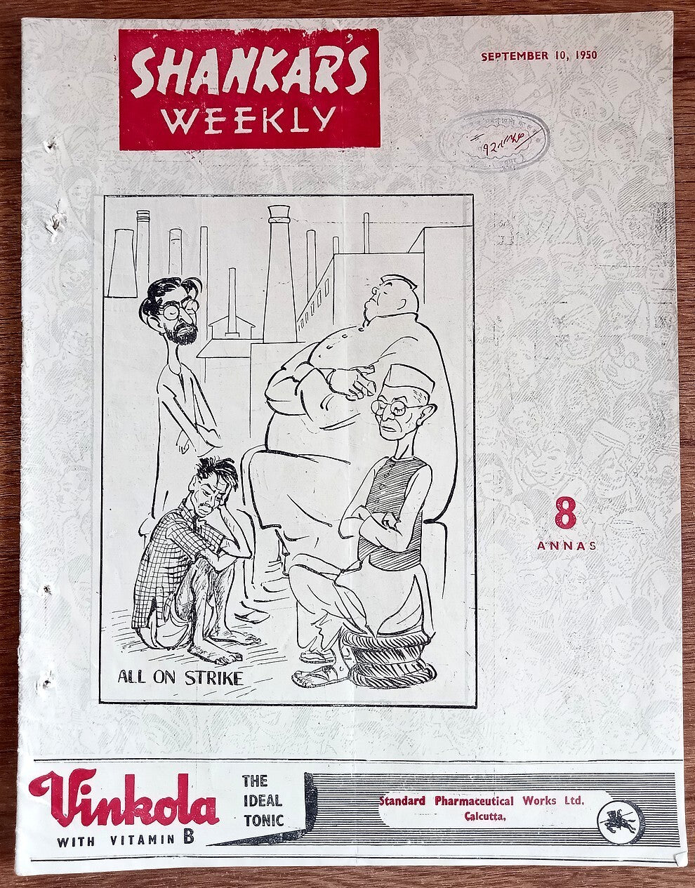 India Shankar Weekly September 10th 1950 All on Strike