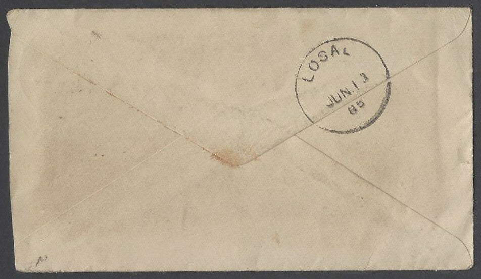 AOPIMT India 1885 QV cover canc "HINGOLI/BASIM/dt." across sc