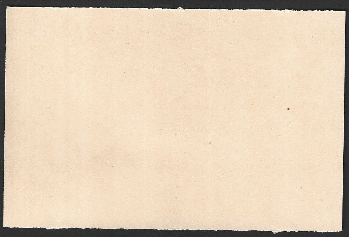 India 25p Tiger postal card partially printed stamp missing error