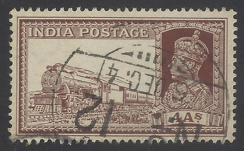 51 India KGVI King George VI 4a Mail Train canc FPO 12