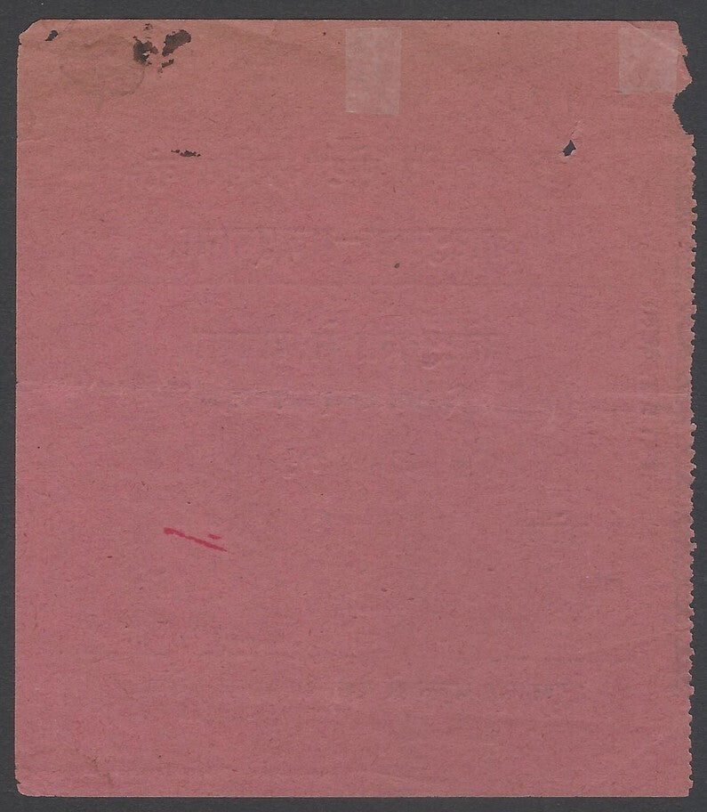 AOP India The Mahavir Motor Service co., Kotputli Bus Ticket 1929
