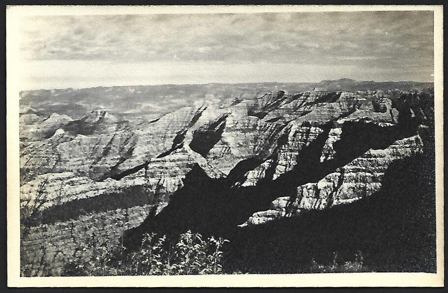 (AOP) India vintage real photo postcard VIEW FROM MORJORIE POINT, MAHABLESHWAR