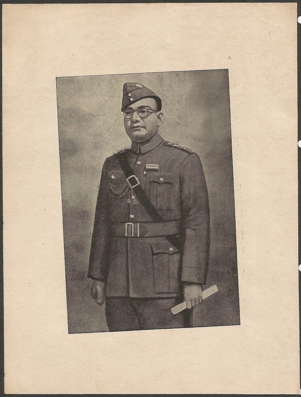 India 1946 patriotic poster 7.5" x 10" Subas Chandra Bose C