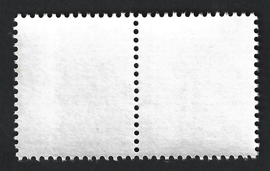 India 20p revenue stamp pair MISPERF ERROR MNH