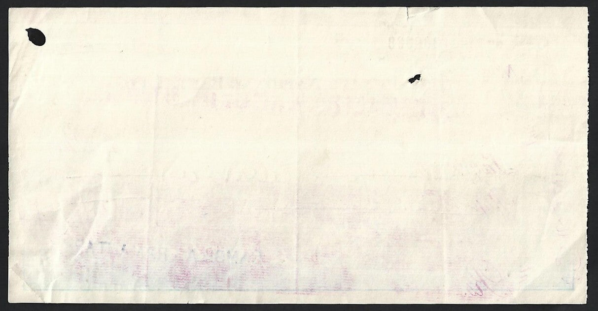 India - The Punjab National Bank, Sambahr Lake 1955 check cheque