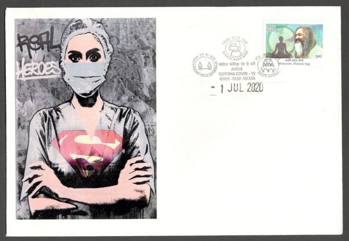 AOP India AVOID CORONA awareness slogan on special FD Special FD cover