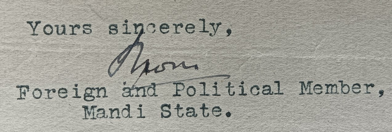 India 1947 crested letter MANDI STATE