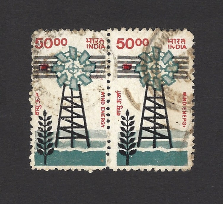 India 50R Windmill postal forgery pair