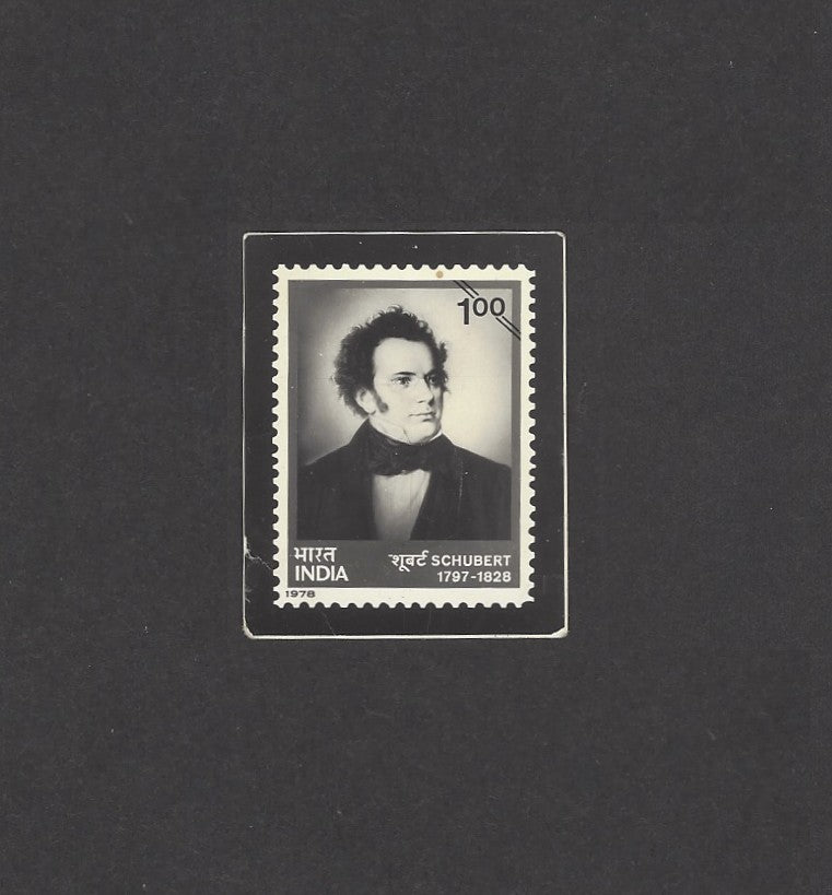 India 1978 Schubert photographic proof - Music
