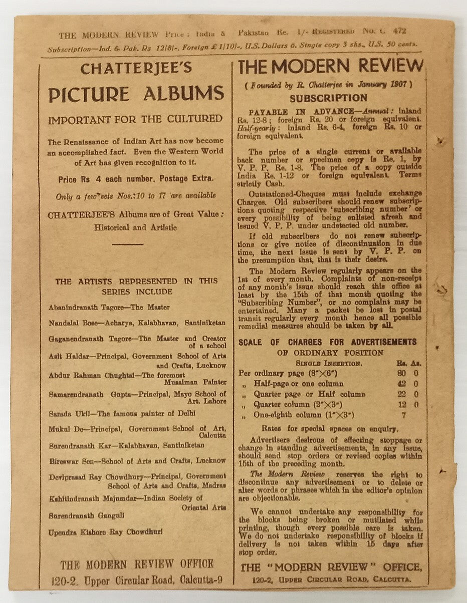 AOP India MODERN REVIEW 1955 Jan Economy of the Bullock-cart