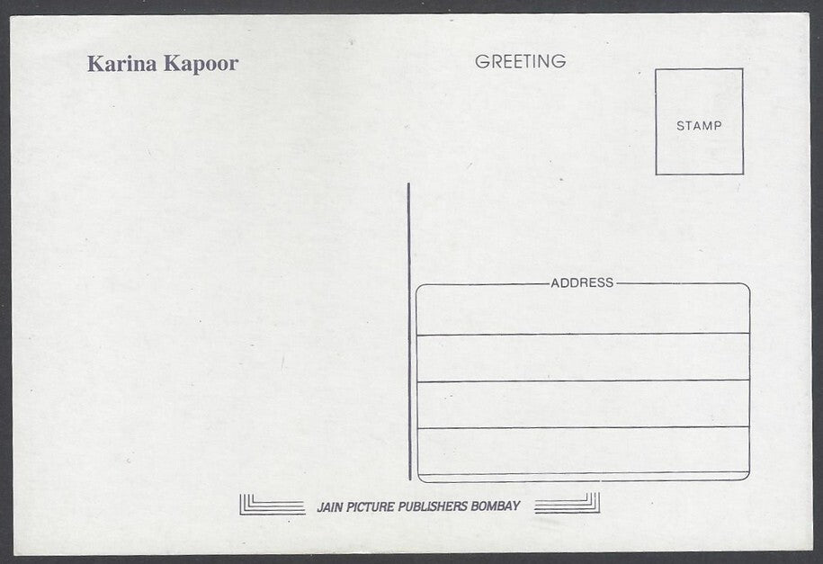 AOP India vintage Bollywood postcard KAREENA KAPOOR