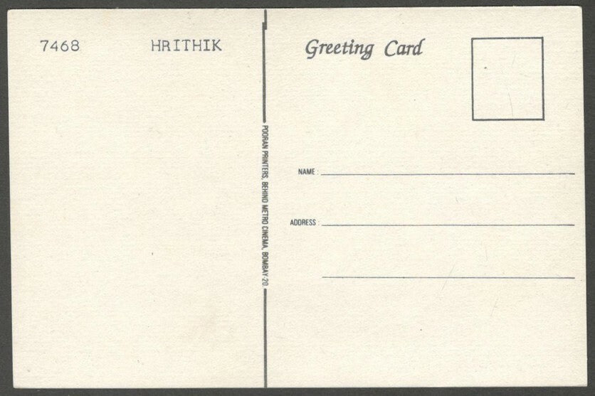 AOP India Bollywood vintage postcard HRITHIK ROSHAN