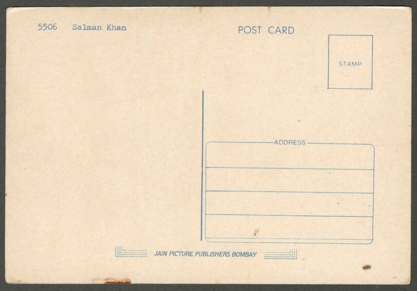 AOP India Bollywood SALMAN KHAN vintage postcard