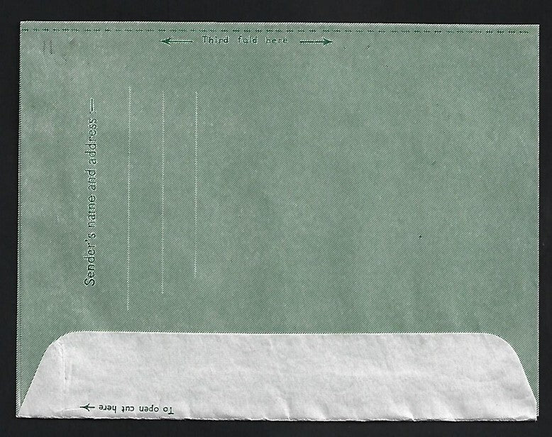 (AOP) Pakistan 1950 6a aerogramme used to India. HG #FG11
