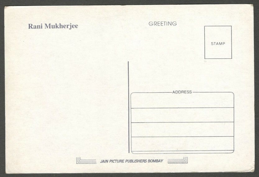AOP India Bollywood RANI MUKHERJI vintage postcard