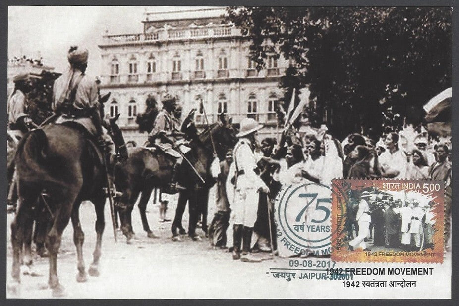 AOP India 2017 Freedom Movement Gandhi maxi card Confrontation with Constabulary
