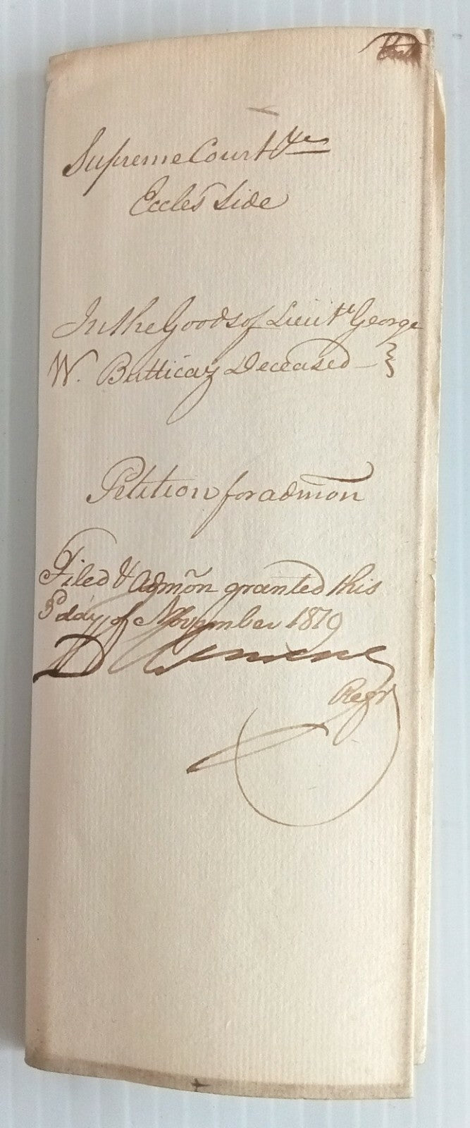 AOP India 1819 Supreme Court, Fort Williams, Calcutta document