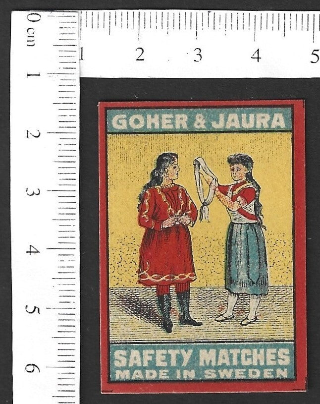 India vintage matchbox label Goher & Jaura Courtesan & Dancer