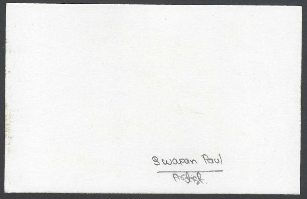 AOP Swapan Paul, Artist pen sketch on autograph card India