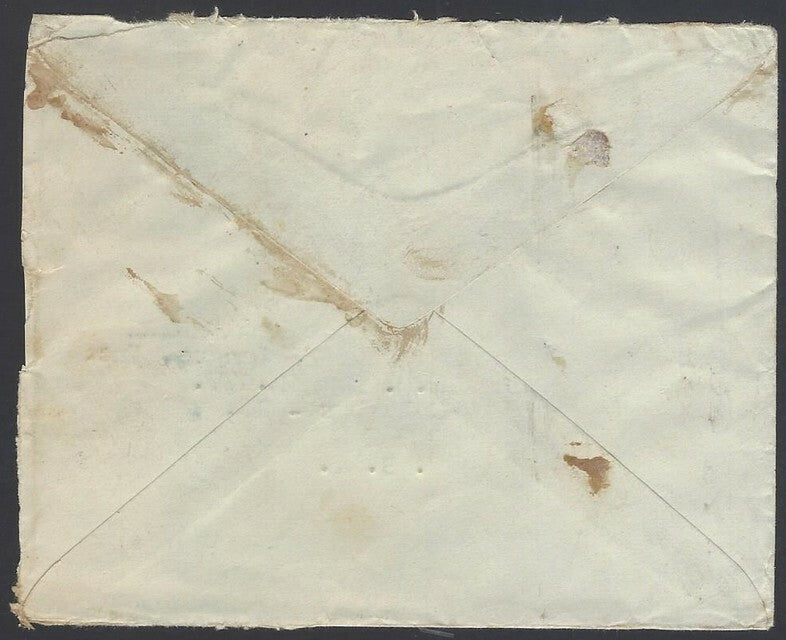 India 15np envelope used 1960 uprated Maps 157np to USA