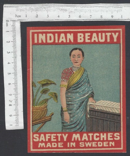 AOP India vintage packet size label Indian Beauty Made in Sweden