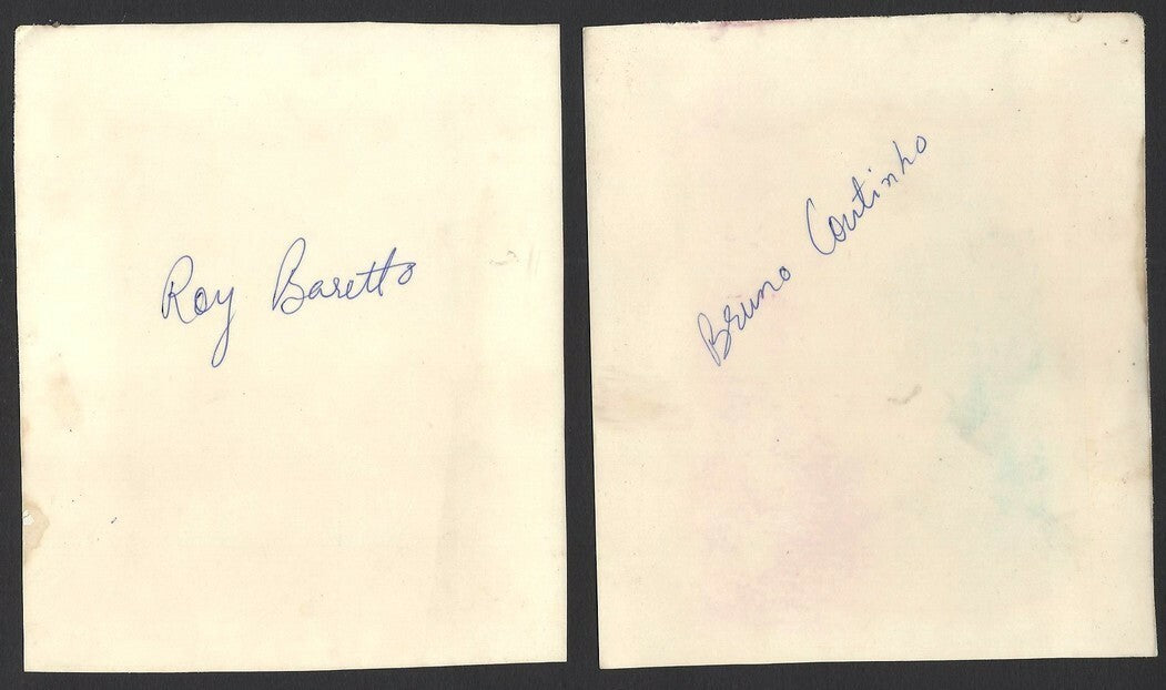 India Football stars Bruno Cotinho & Roy Barreto vintage photographs