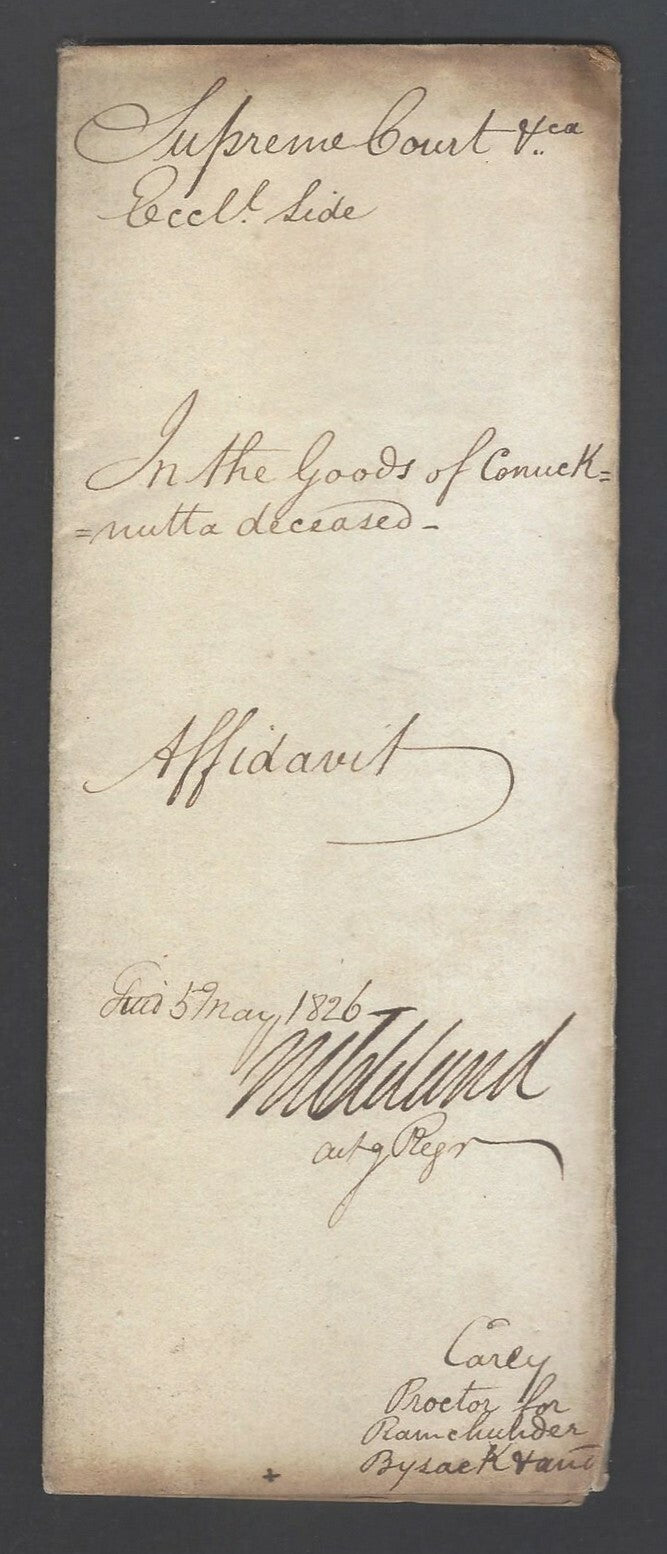 AOP India 1826 Supreme Court, Fort Williams, Calcutta document