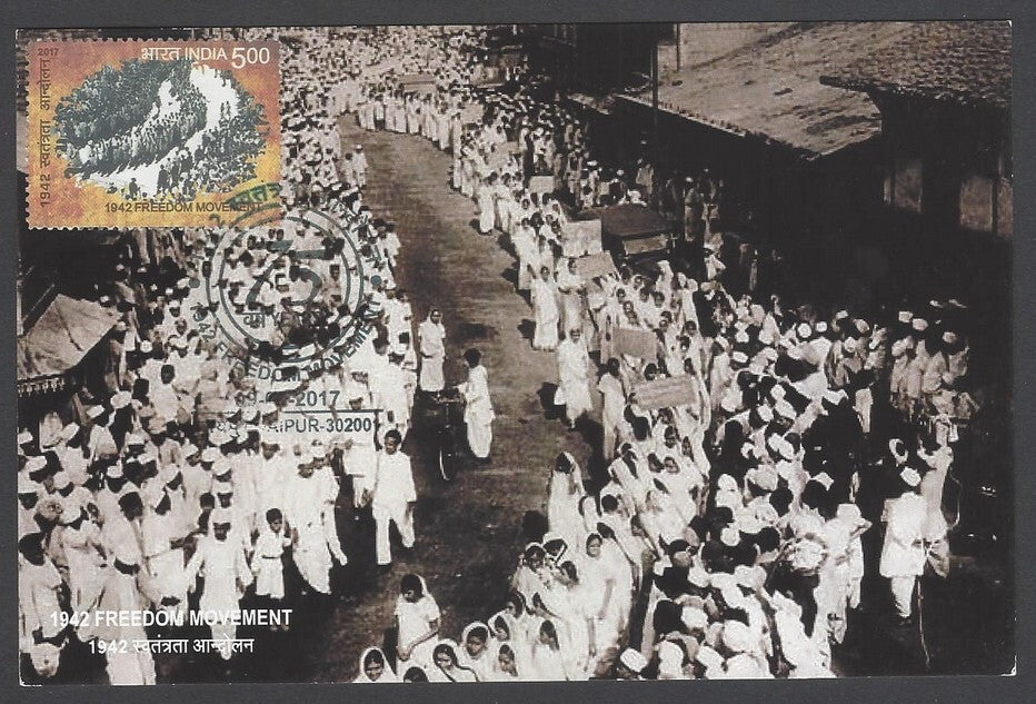 AOP India 2017 Freedom Movement Gandhi maxi card Massive Protest March