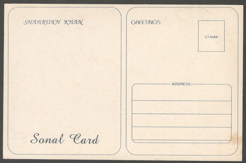 AOP India Bollywood vintage postcard SHAH RUKH KHAN