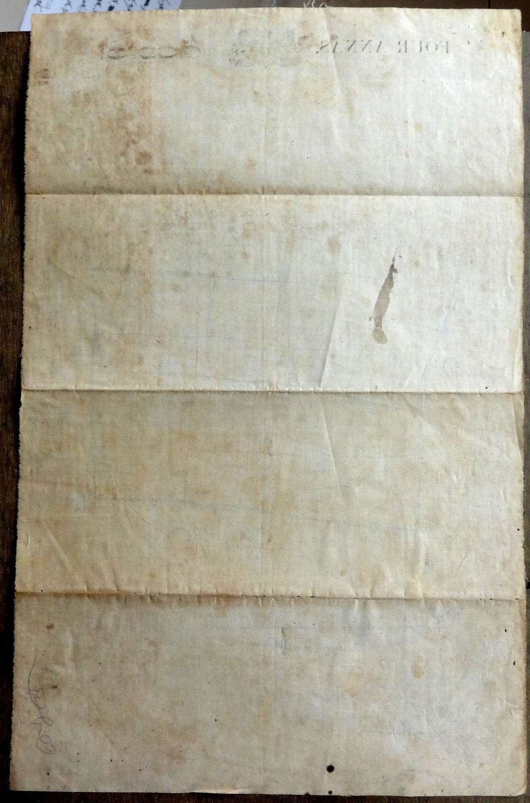 India QV FOUR ANNAS Tracing Sheet used in Burma