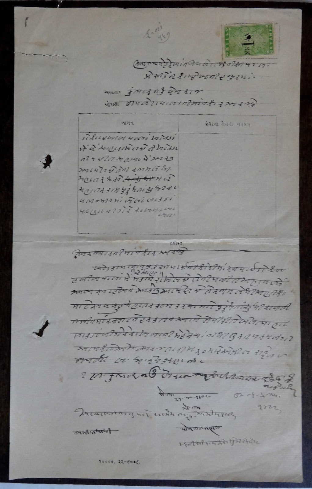 India Gondal State 1 NNAA error on document