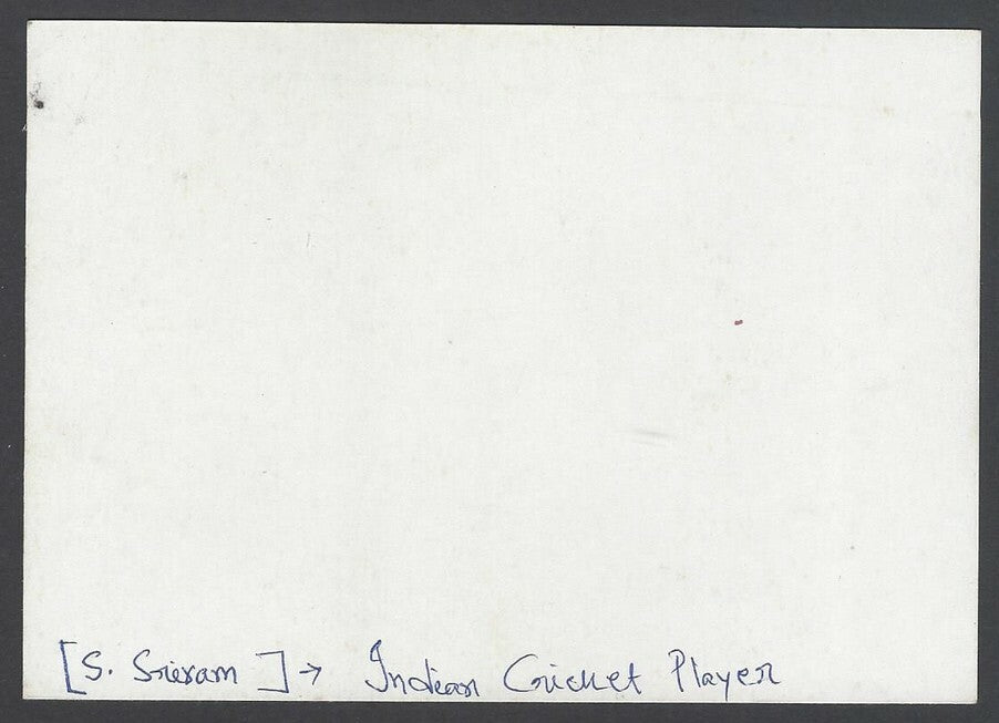 AOP India CRICKET S Sriram signed autograph card