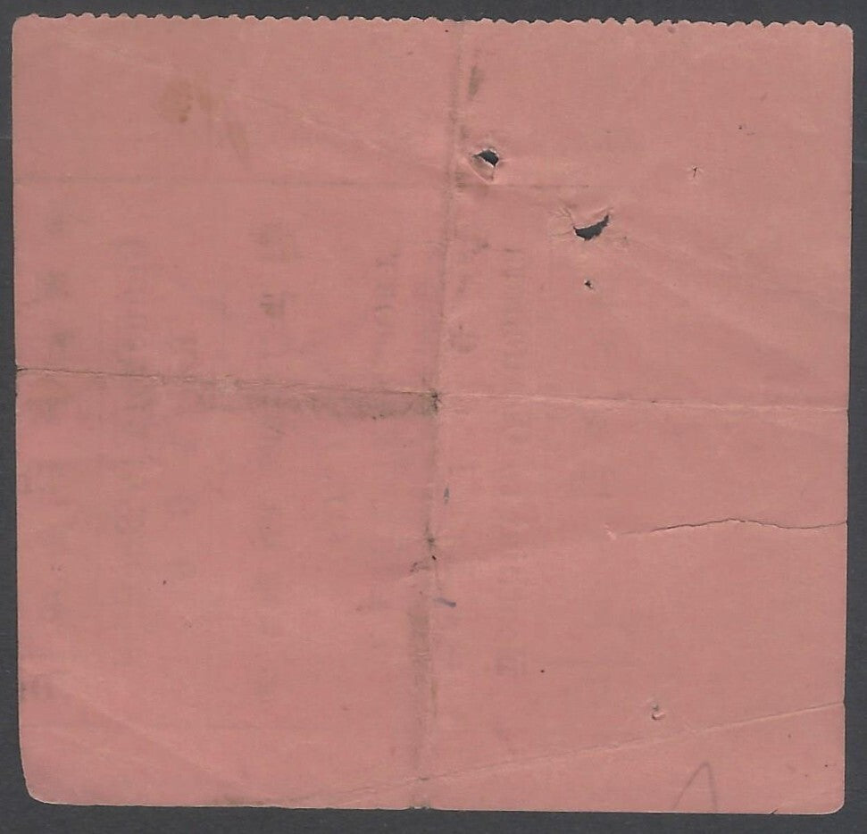 AOP India G&N.I.T. Co. Ltd. Bus ticket 1920s Roothiai to Chauchora