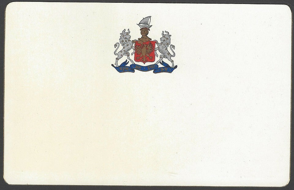 India Bhavnagar State Haran Shala (Deer Park) colour View Card with State Crest