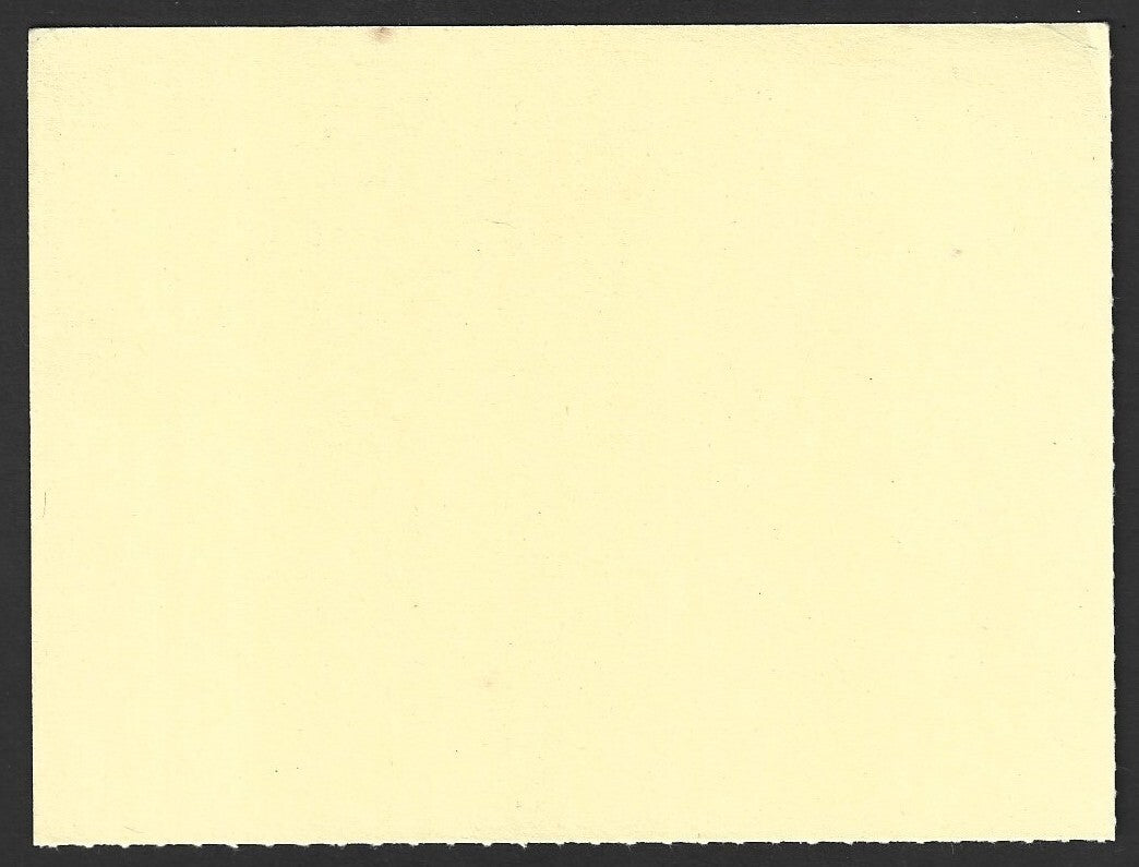India 50p postal card with Miscut & Solvent Wash streaks error