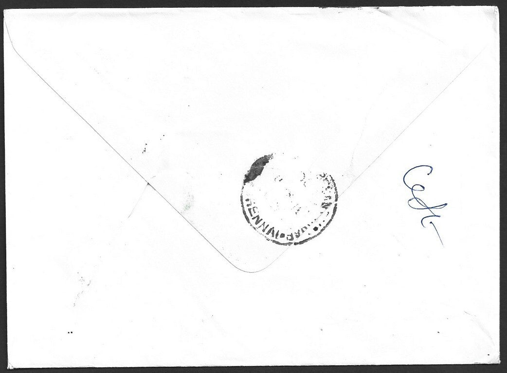 GB £2.15 Sport single franked cover to India
