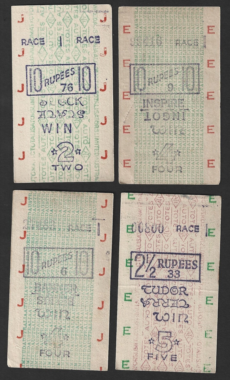 India vintage Race Course betting tickets (10)