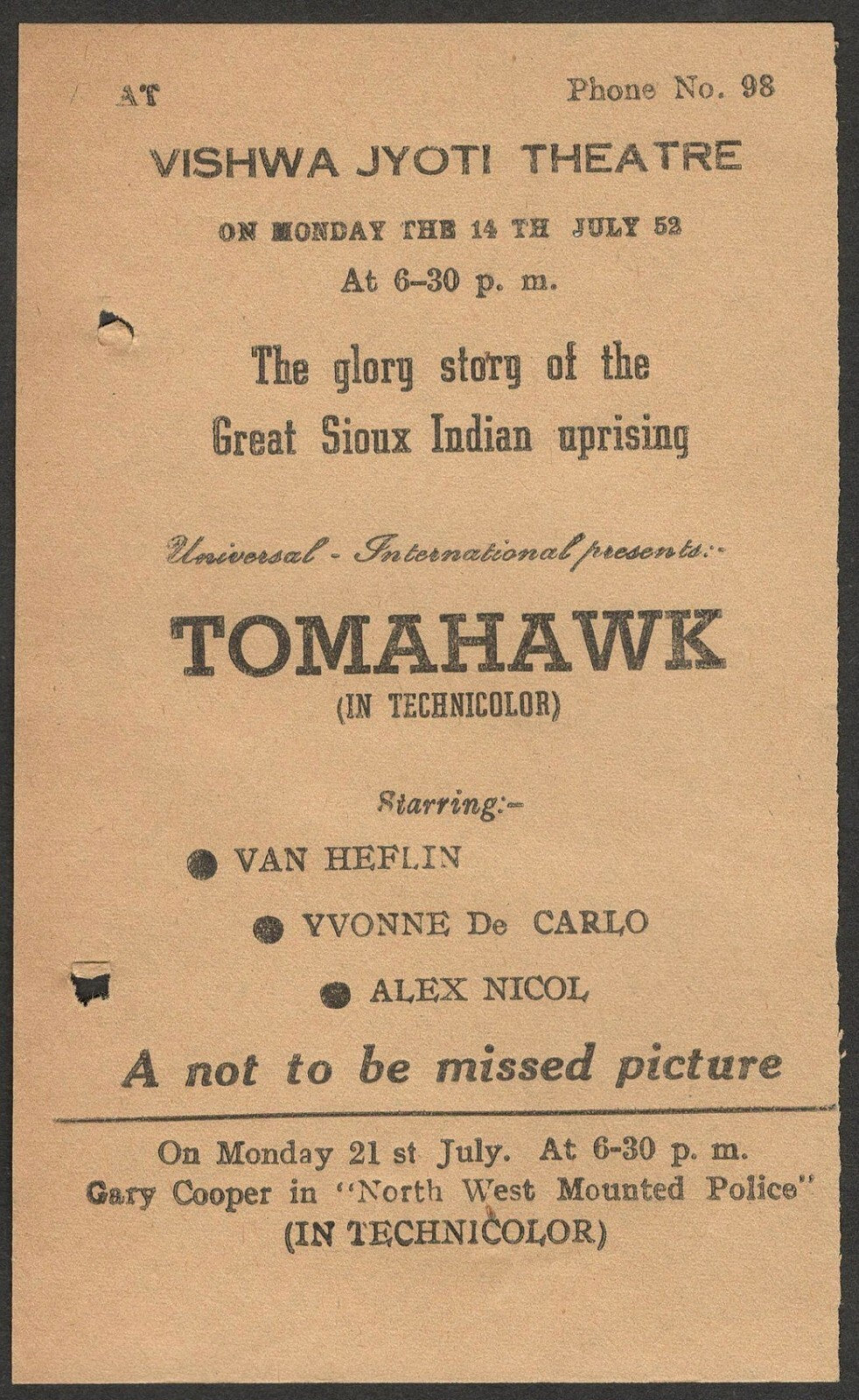 (AOP) TOMAHAWK vintage India herald