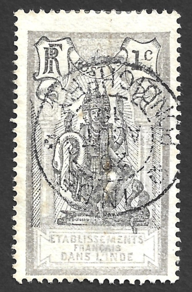 French India 1923-28 1cBrahma used INDO CHINE