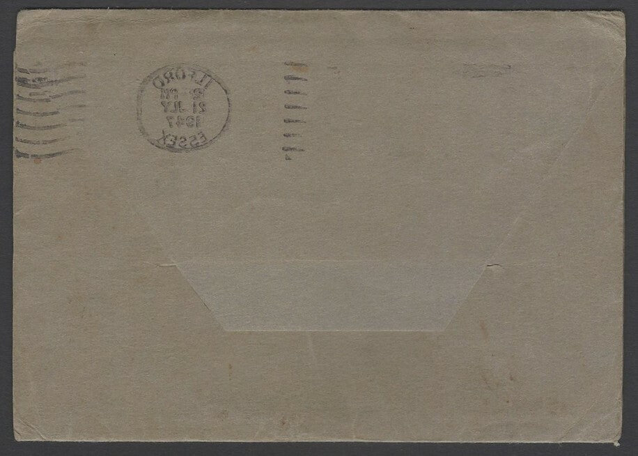 AOP GB Souvenir Letter Card used 1947 to India