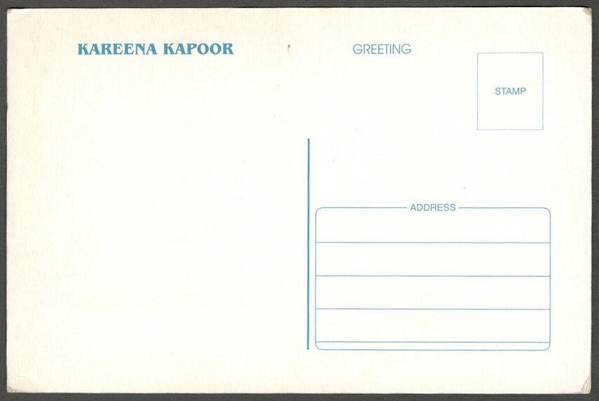 AOP India Bollywood vintage postcard KAREENA KAPOOR