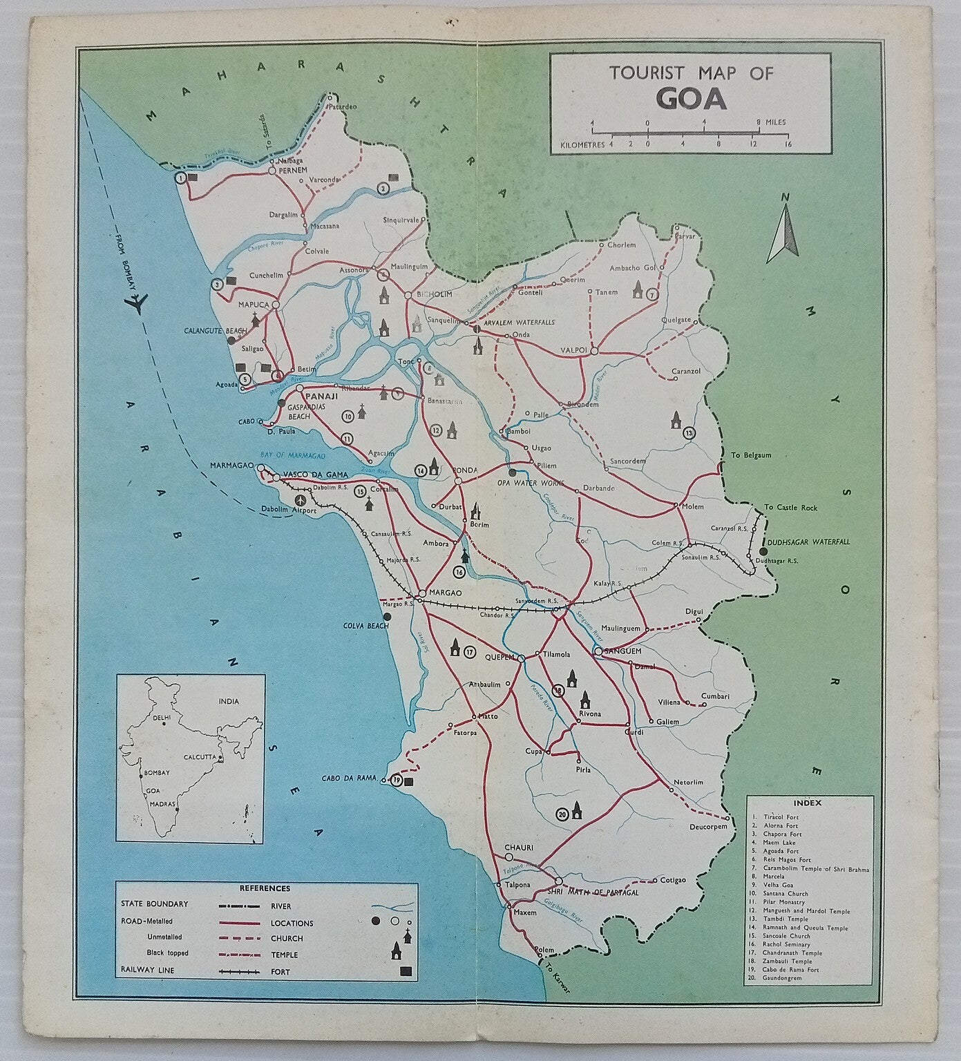 AOP India vintage tourist brochure GOA
