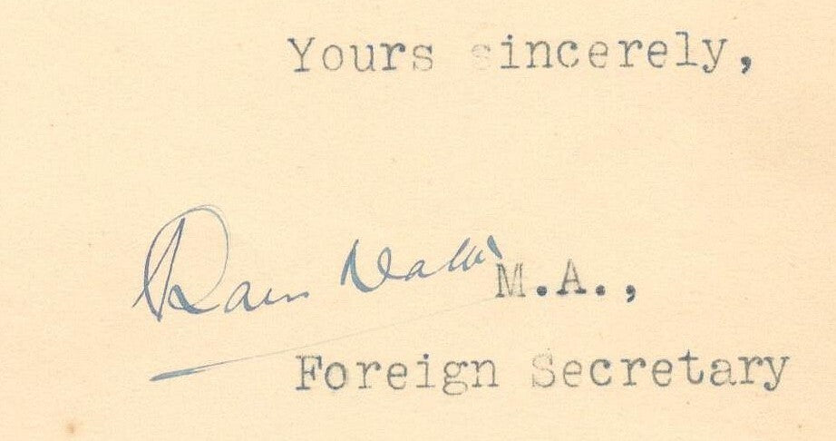 India 1932 crested letter HIS HIGHNESS GOVERNMENT / RAJ ALWAR signed Foreign Sec