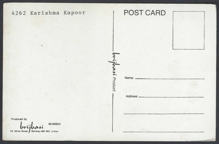 AOP India Bollywood KARISHMA KAPOOR vintage postcard