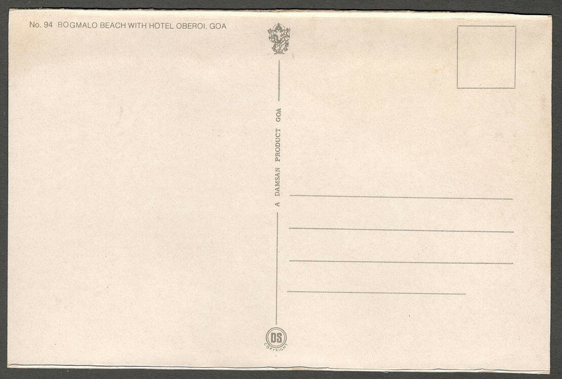 AOP India GOA vintage postcard BOGMALO BEACH