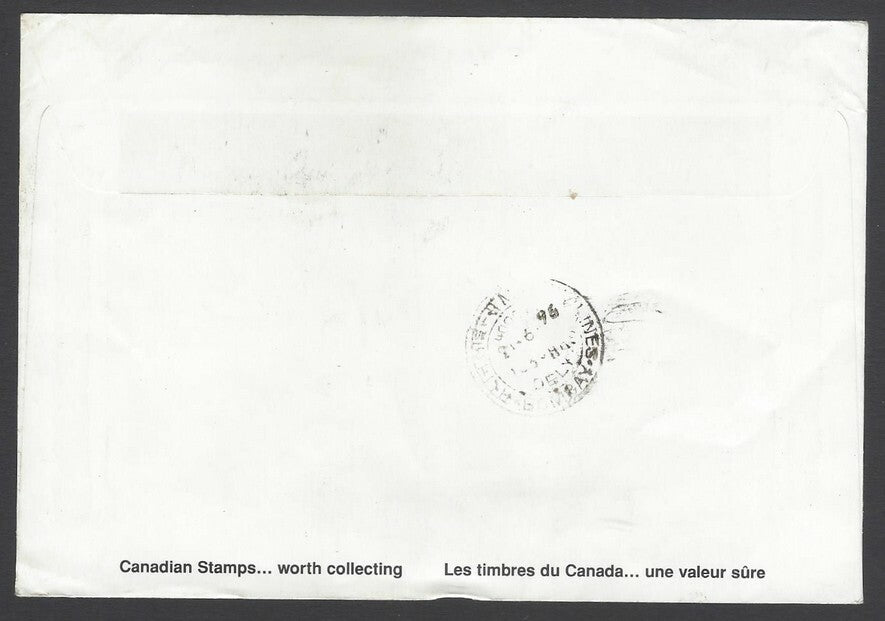 AOP Canada 1996 Historical Vehicles 90c on cover to India