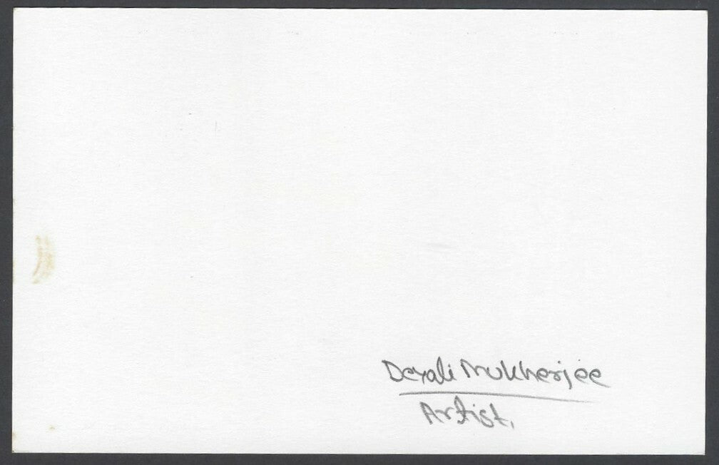AOP Devali Mukherjee, Artist pen sketch on autograph card India