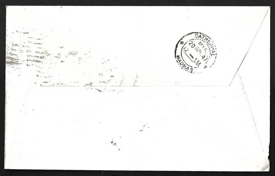 AOP India + Burma + GB 1947 Royal Wedding FDC