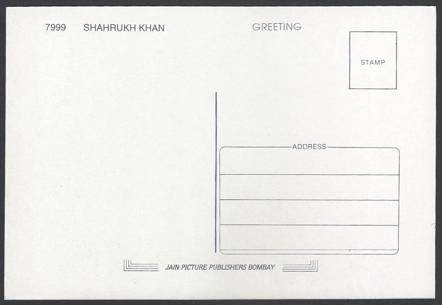 AOP India Bollywood vintage postcard - SHAH RUKH KHAN